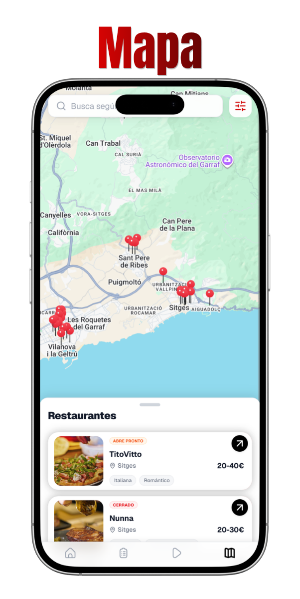 Pantalla del mapa