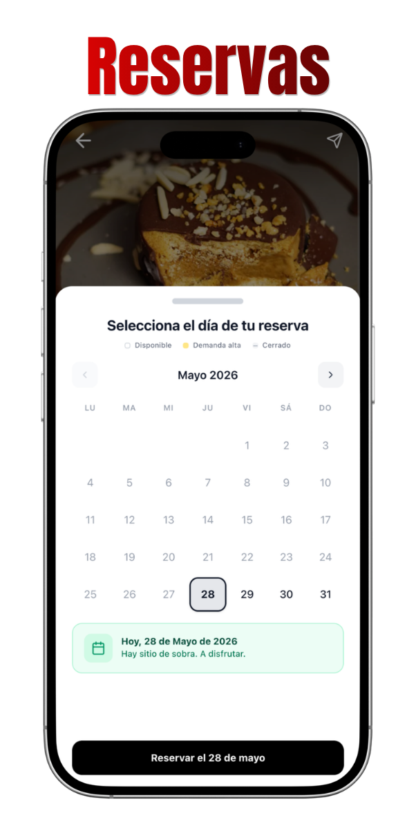 Pantalla de reserva